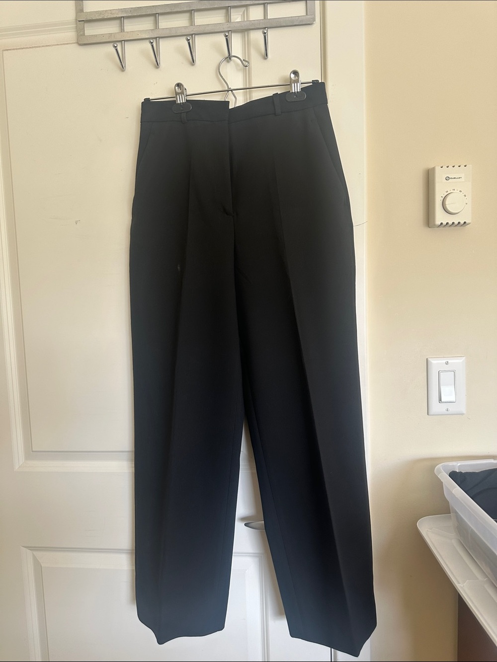 Zara Black High-Waist Wide-Leg Trousers